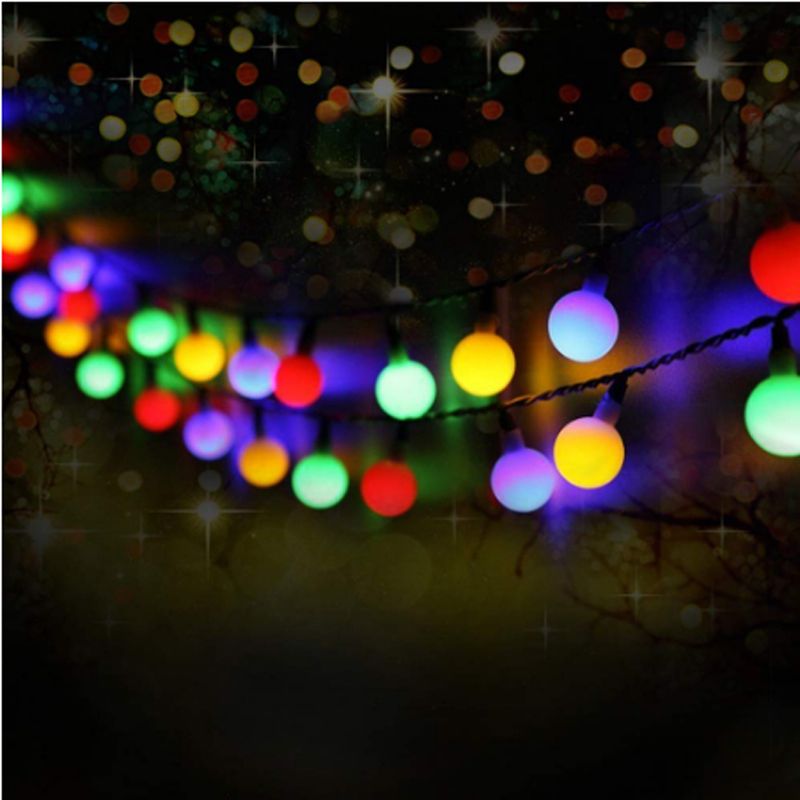 Solar Globe LED String Lights Multicolor 20 50 100 LEDs