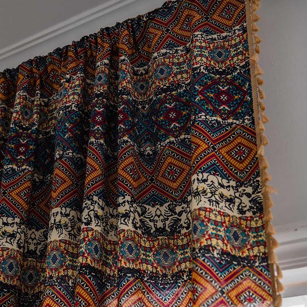 Window Drapery Polyester Cotton Blackout Curtain
