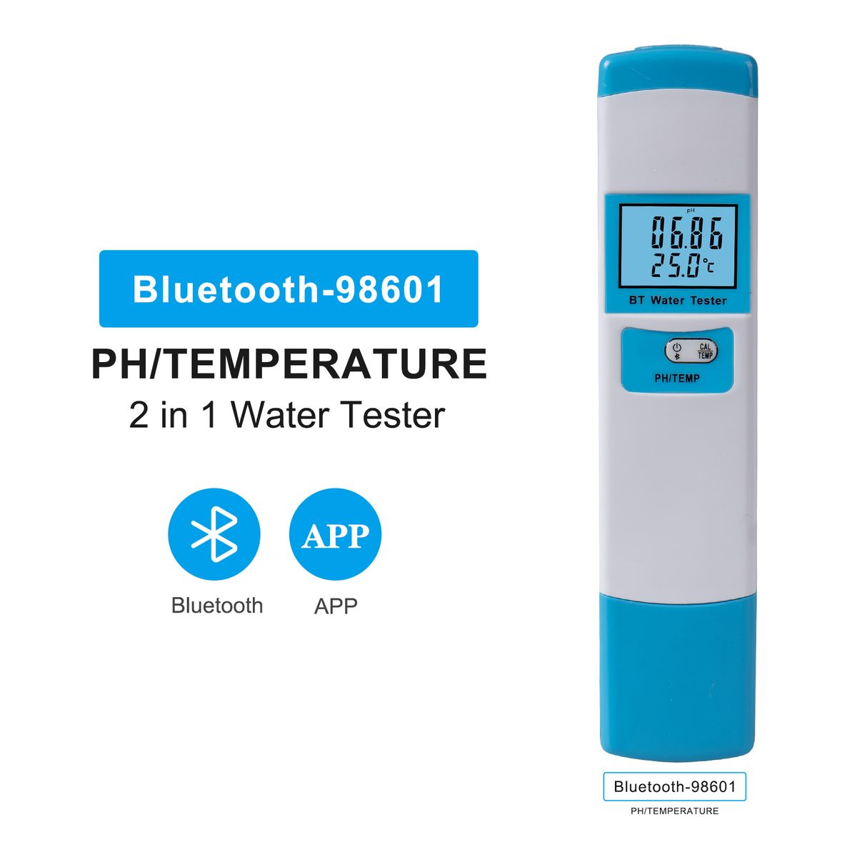 PH Meter Digital 2 In 1 PH/TEMP Meter PH Tester High