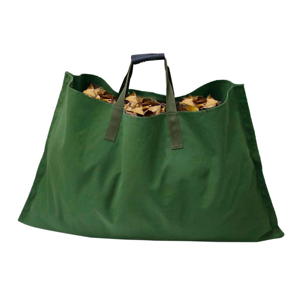 Reusable Yard Waste Bag 2 in 1 Leaf Bag & Garden Pad Waterproof Canvas Leaf Tote with Handles Trash Bags for Backyard Lawn Gardens