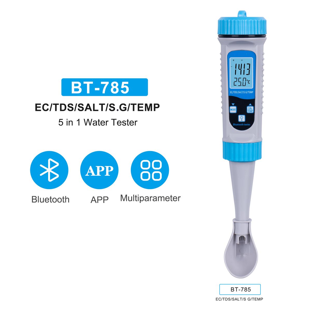 5 In 1 Water Quality Tester Pool Water Tester