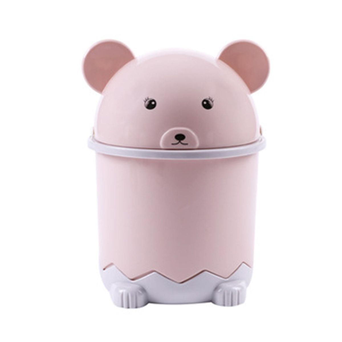Waste Bin Mini Trash Can with Lid Pink