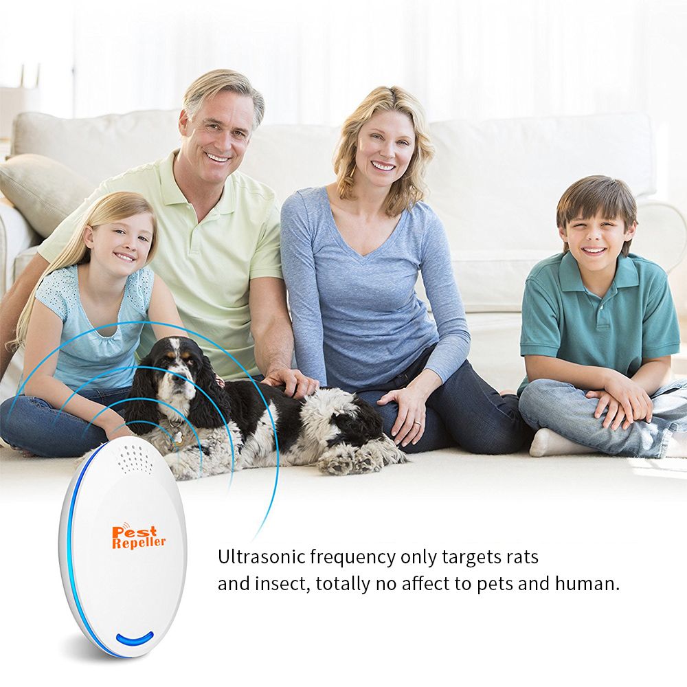 2Pcs Ultrasonic Pest Repeller Plug Electric Pest Control -