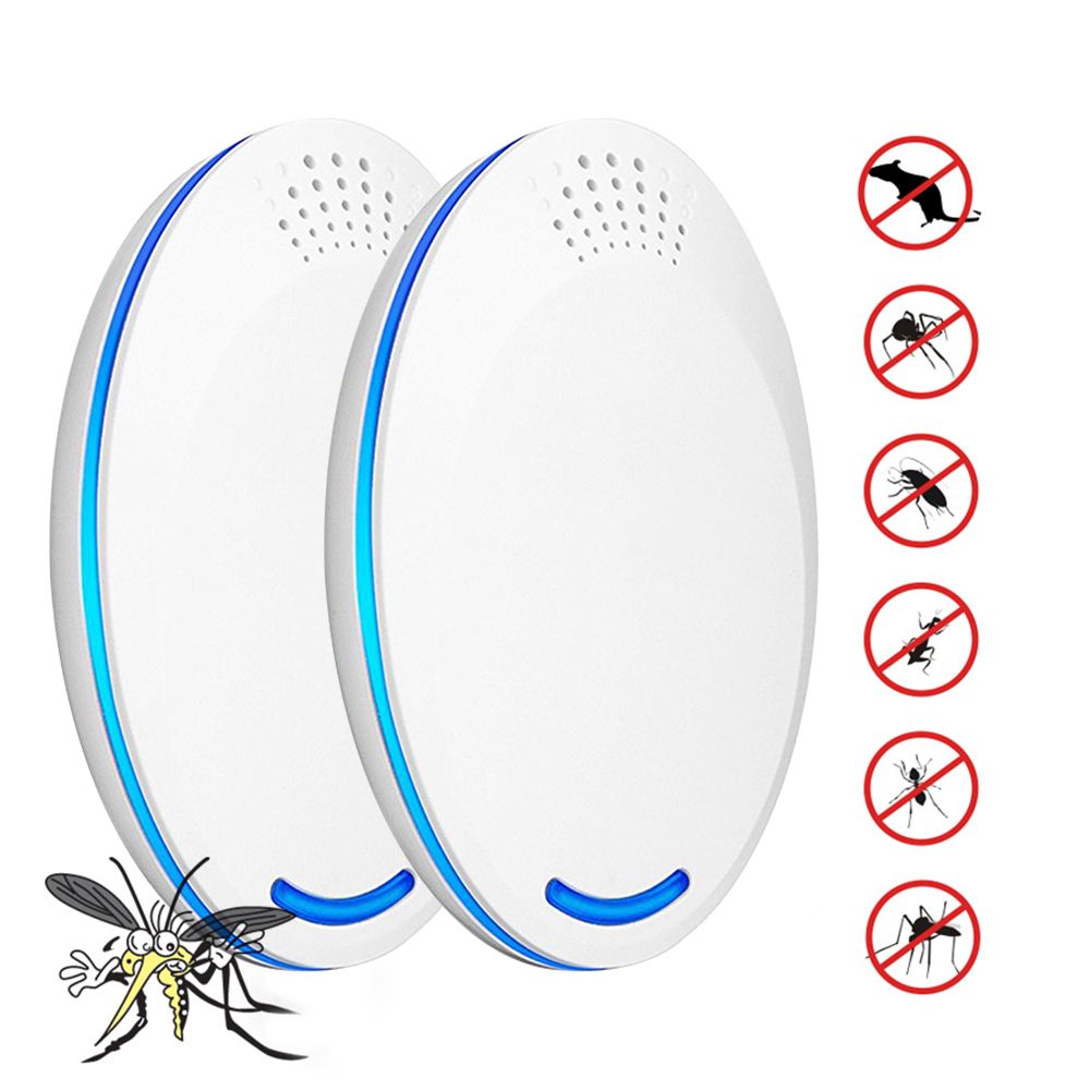 2Pcs Ultrasonic Pest Repeller Plug Electric Pest Control -