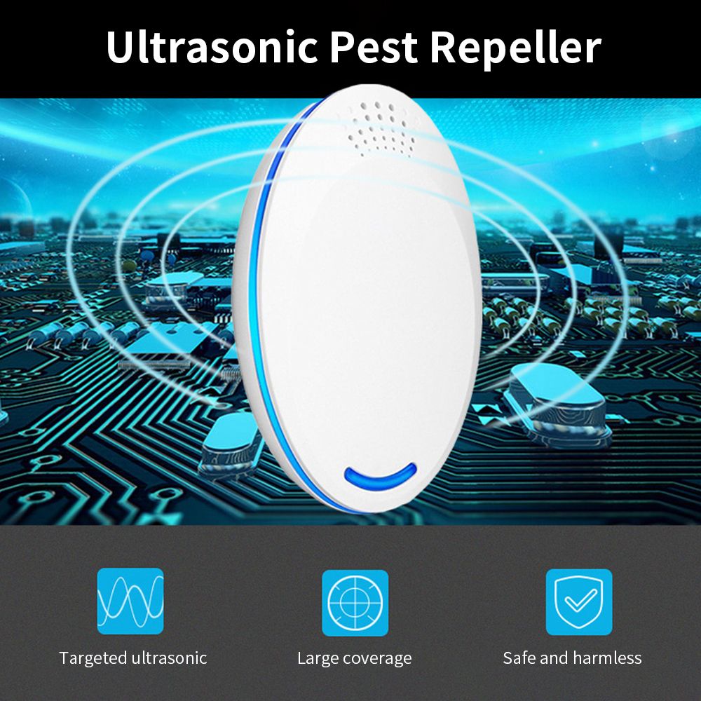 2Pcs Ultrasonic Pest Repeller Plug Electric Pest Control -