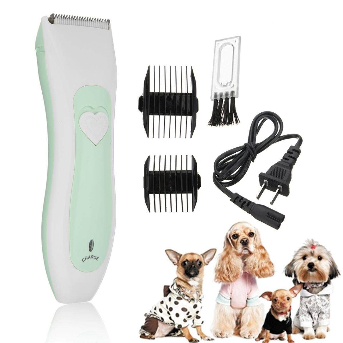Electric Low Noise Pet Hair Trimmer Grooming Clipper Comb Kit For Dog Cat Animal