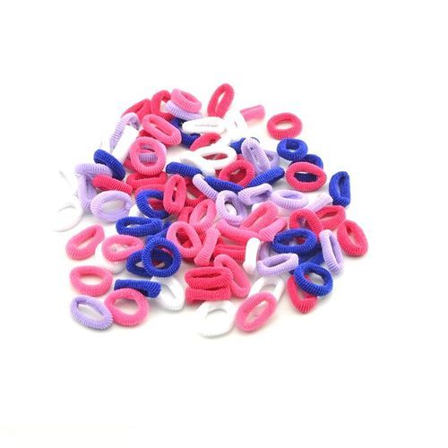100 Pcslot Rubber Band ForGirls Black White Soft Small