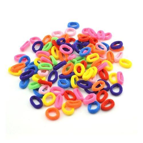 100 Pcslot Rubber Band ForGirls Black White Soft Small