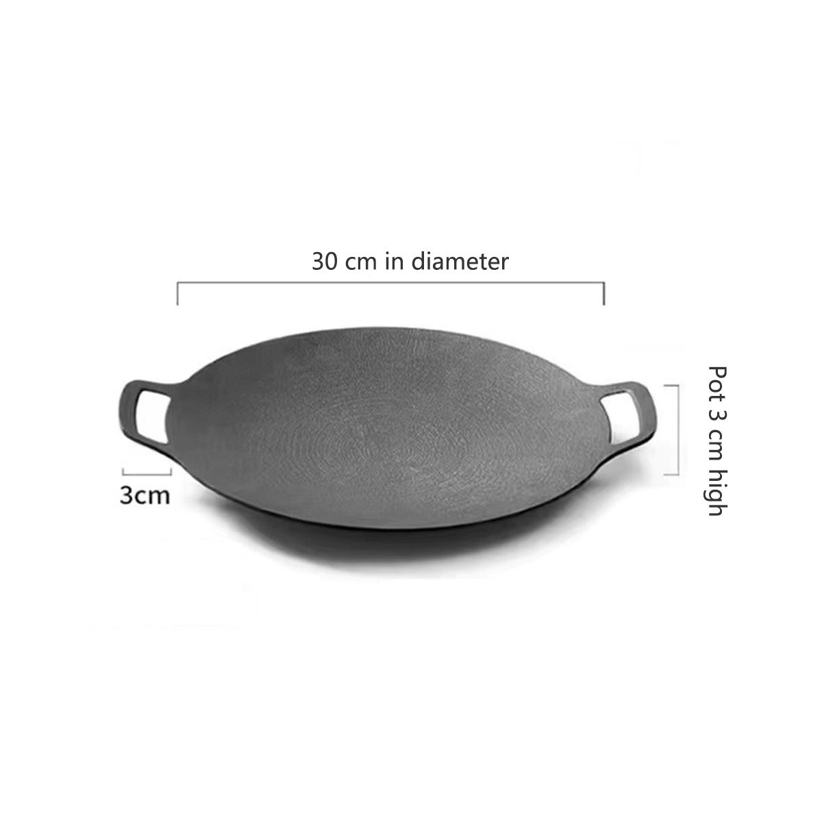 Korean BBQ Non Stick Baking Pan Round BBQ Grill Plate Grill Non Stick Round Baking Pan Universal 30cm
