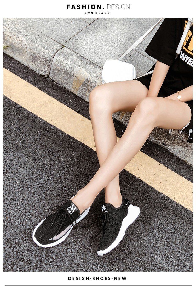 Sneaker Womens Jogging Sepatu Pria For Krasovki Running Shoes Sport-Black