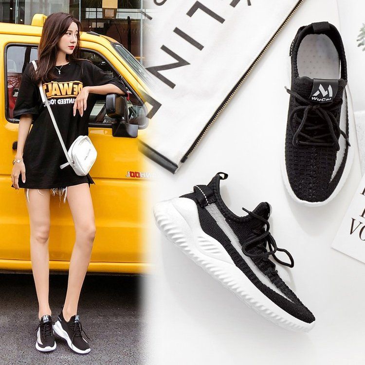 Sneaker Womens Jogging Sepatu Pria For Krasovki Running Shoes Sport-Black