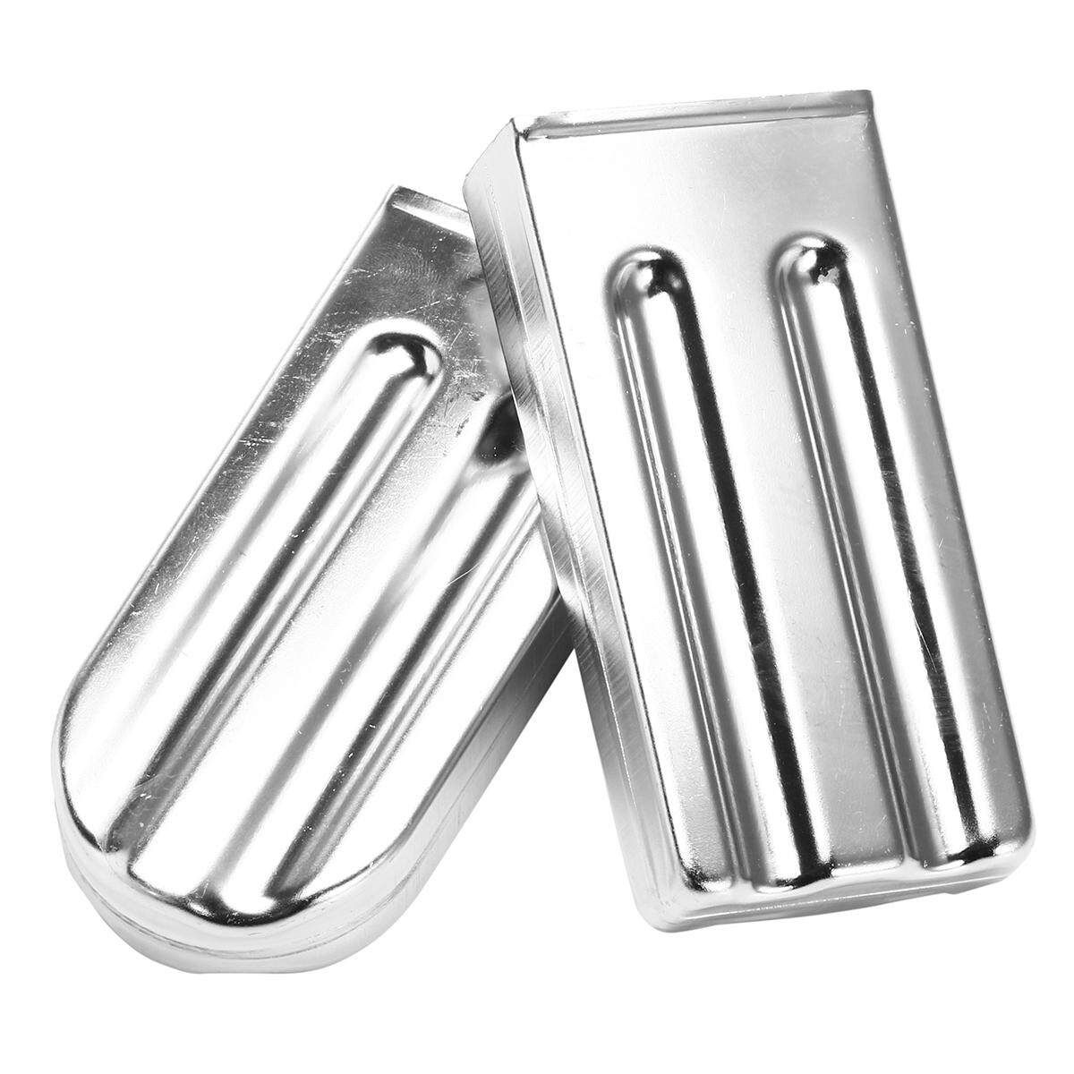 10pcs Stainless Steel Molds Ice Lolly Popsicle Ice Stick Holder Mould DIY 5 Round Head Double Groove 5 Flat Head Double Groove
