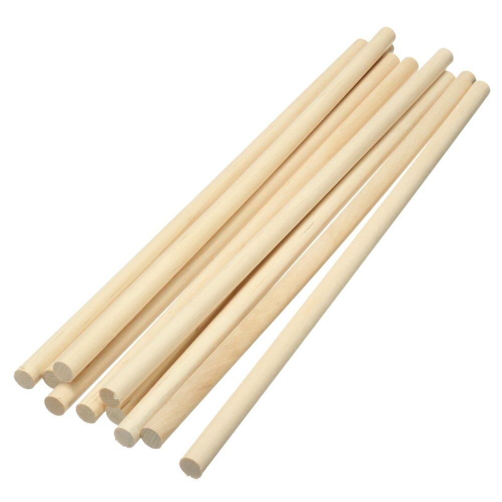 10pcs Round Wooden Lollipop Lolly Sticks Cake Dowels DIY Food Hand Crafts Tool 10mm 10mm