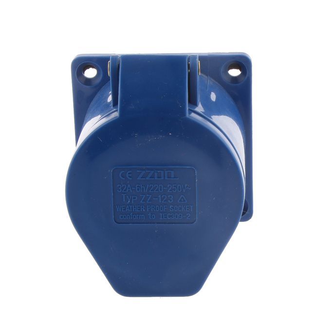 32 Amp 3Pin Plug & Angled Surface Socket 2P+E 220-250V Waterproof IP44