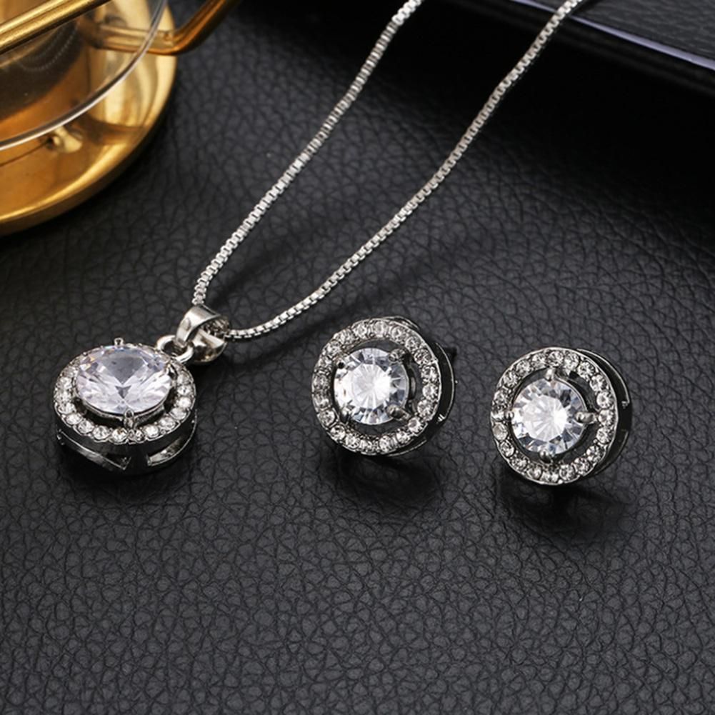 Trendy Gi Mini Inlay Jewelry Set Round Crystal Rhine