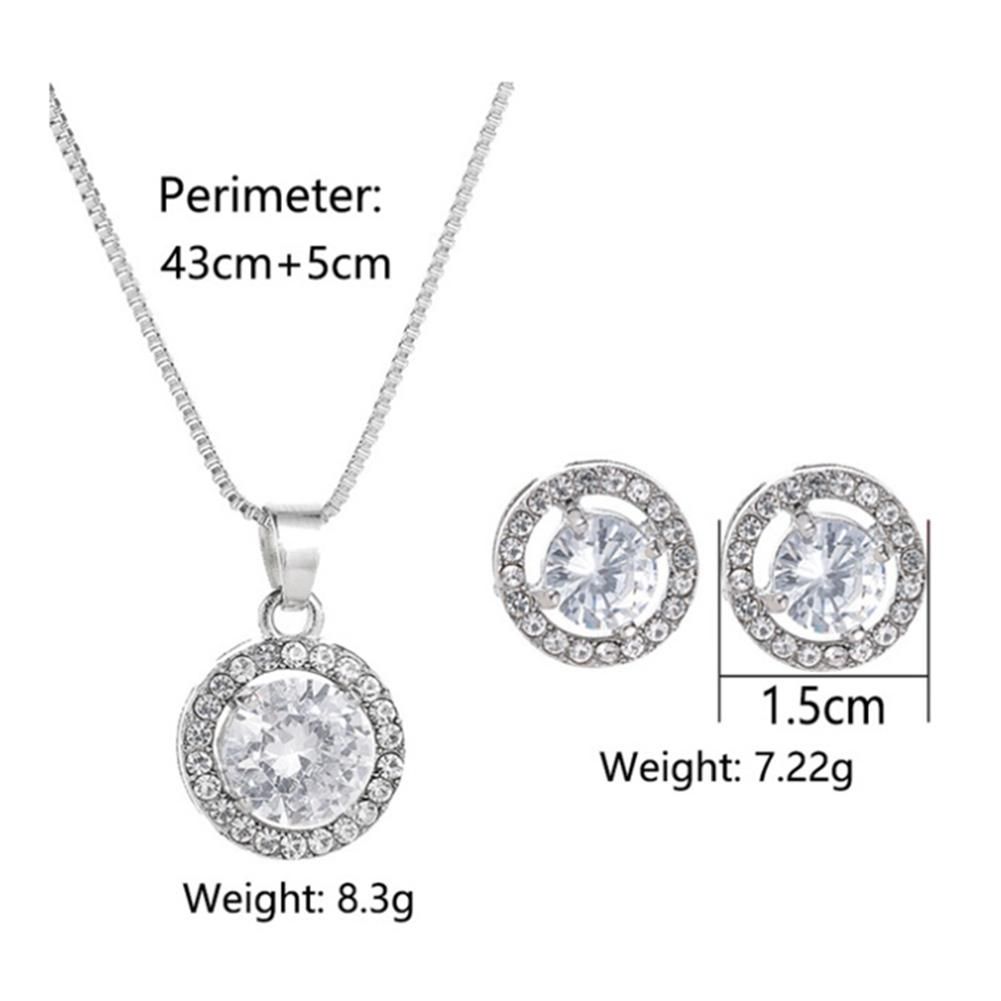 Trendy Gi Mini Inlay Jewelry Set Round Crystal Rhine