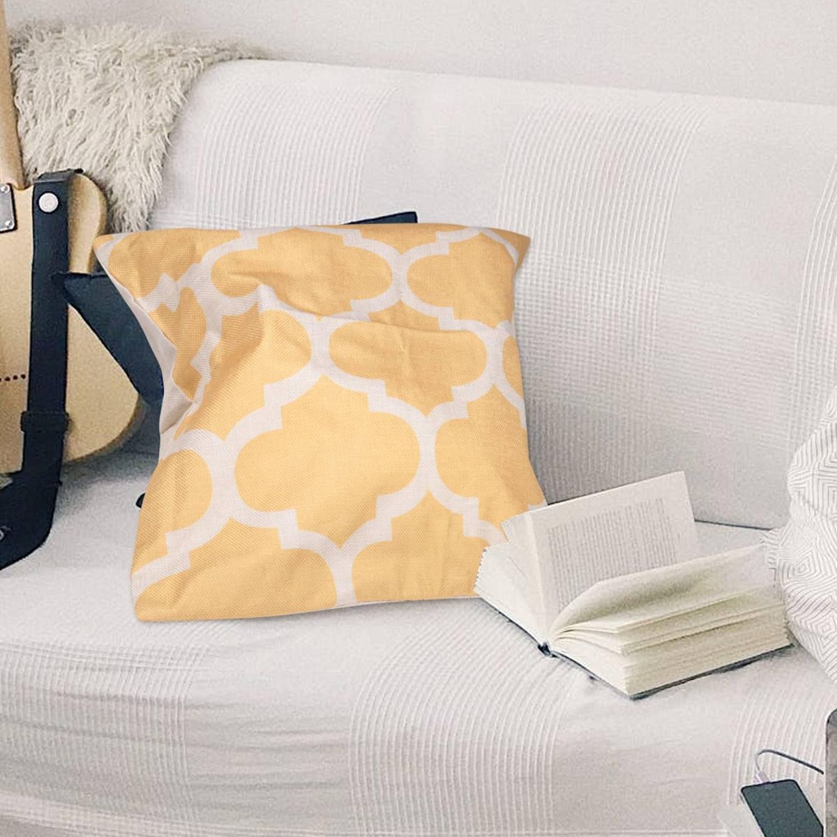 Geometric Pillow Case Car Bedroom Sofa Decor yellow
