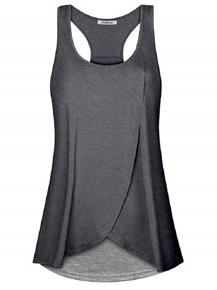 Breast-feeding Clothing Round Collar Sleeveless Nursing Vest To Prevent Naked