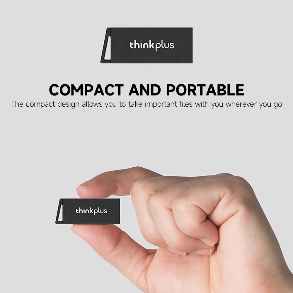 thinkplus MU231 64GB USB3.0 Metal U Disk High-speed USB Flash Drive Portable Shockproof U Disk Plug and Play Wide Compatibility