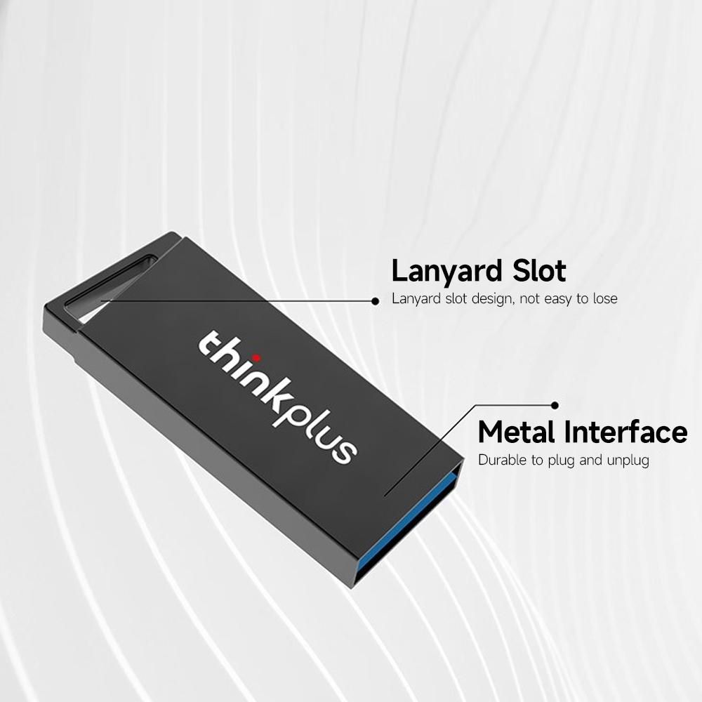 thinkplus MU231 64GB USB3.0 Metal U Disk High-speed USB Flash Drive Portable Shockproof U Disk Plug and Play Wide Compatibility