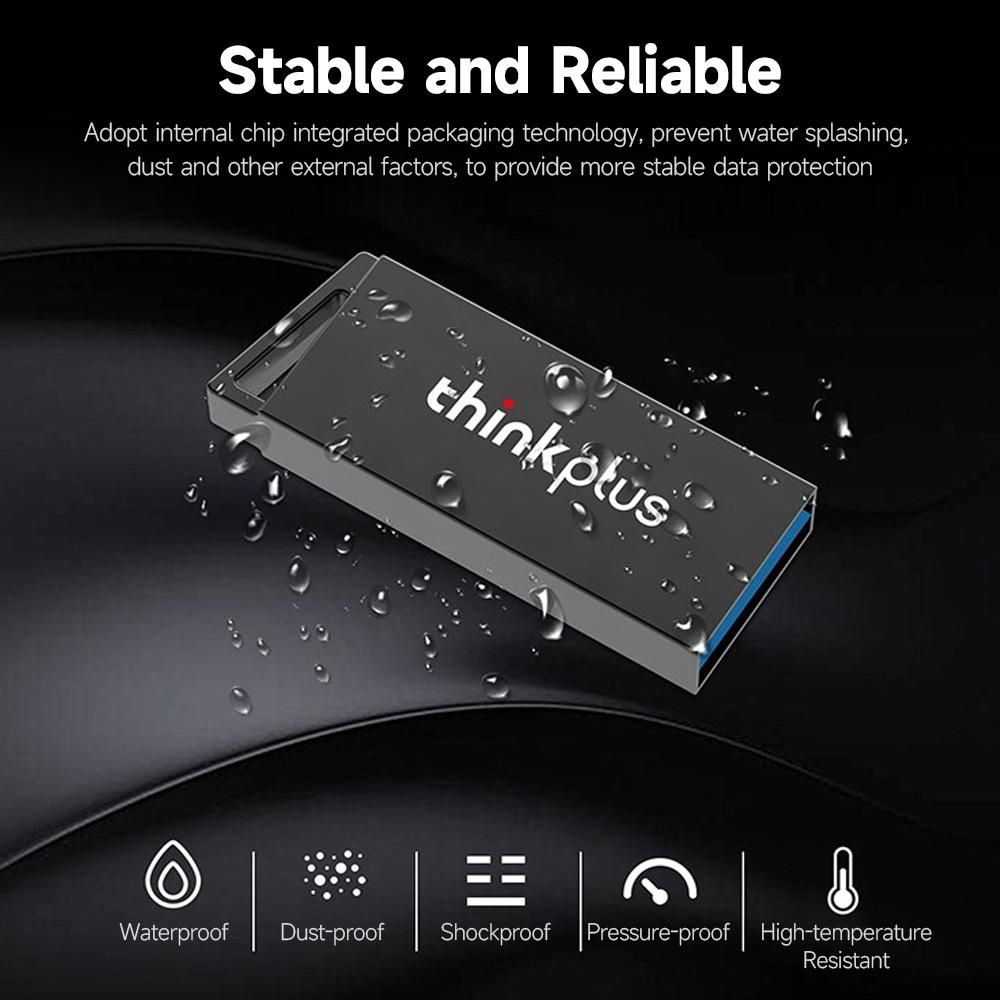thinkplus MU231 64GB USB3.0 Metal U Disk High-speed USB Flash Drive Portable Shockproof U Disk Plug and Play Wide Compatibility