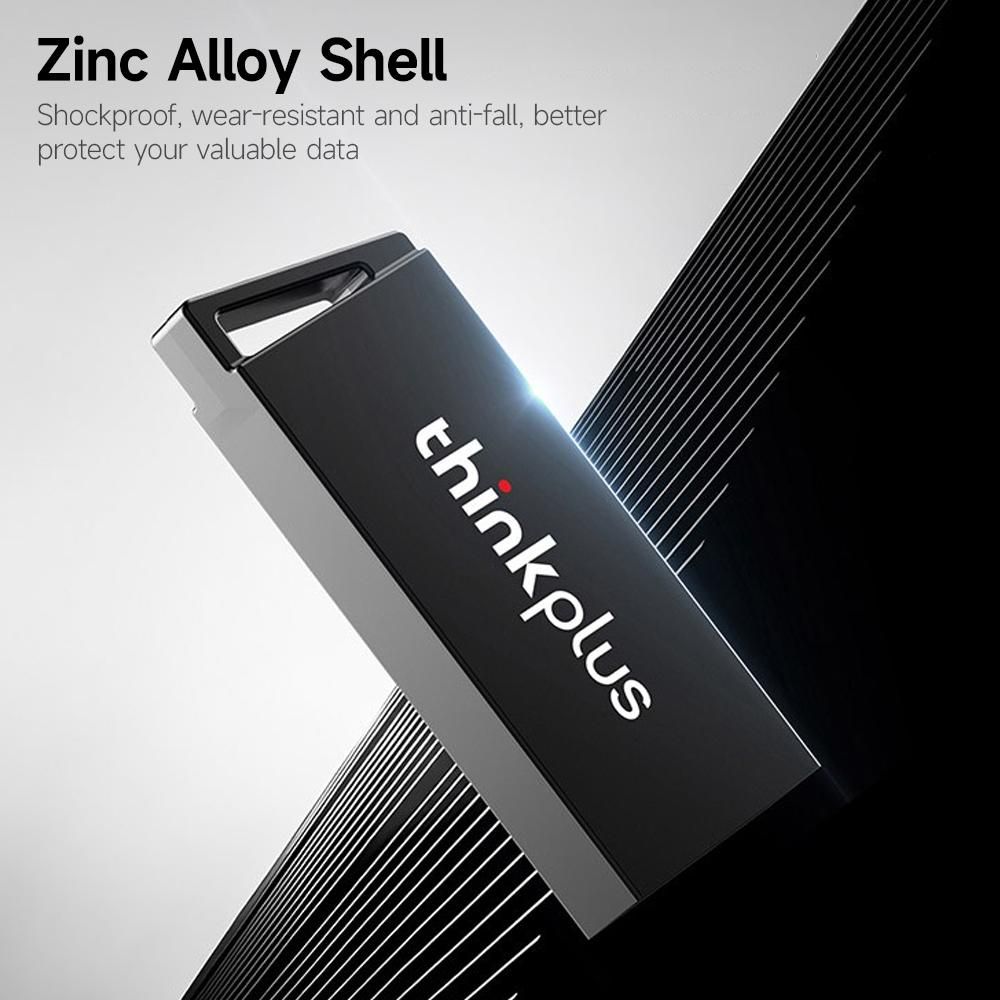 thinkplus MU231 64GB USB3.0 Metal U Disk High-speed USB Flash Drive Portable Shockproof U Disk Plug and Play Wide Compatibility