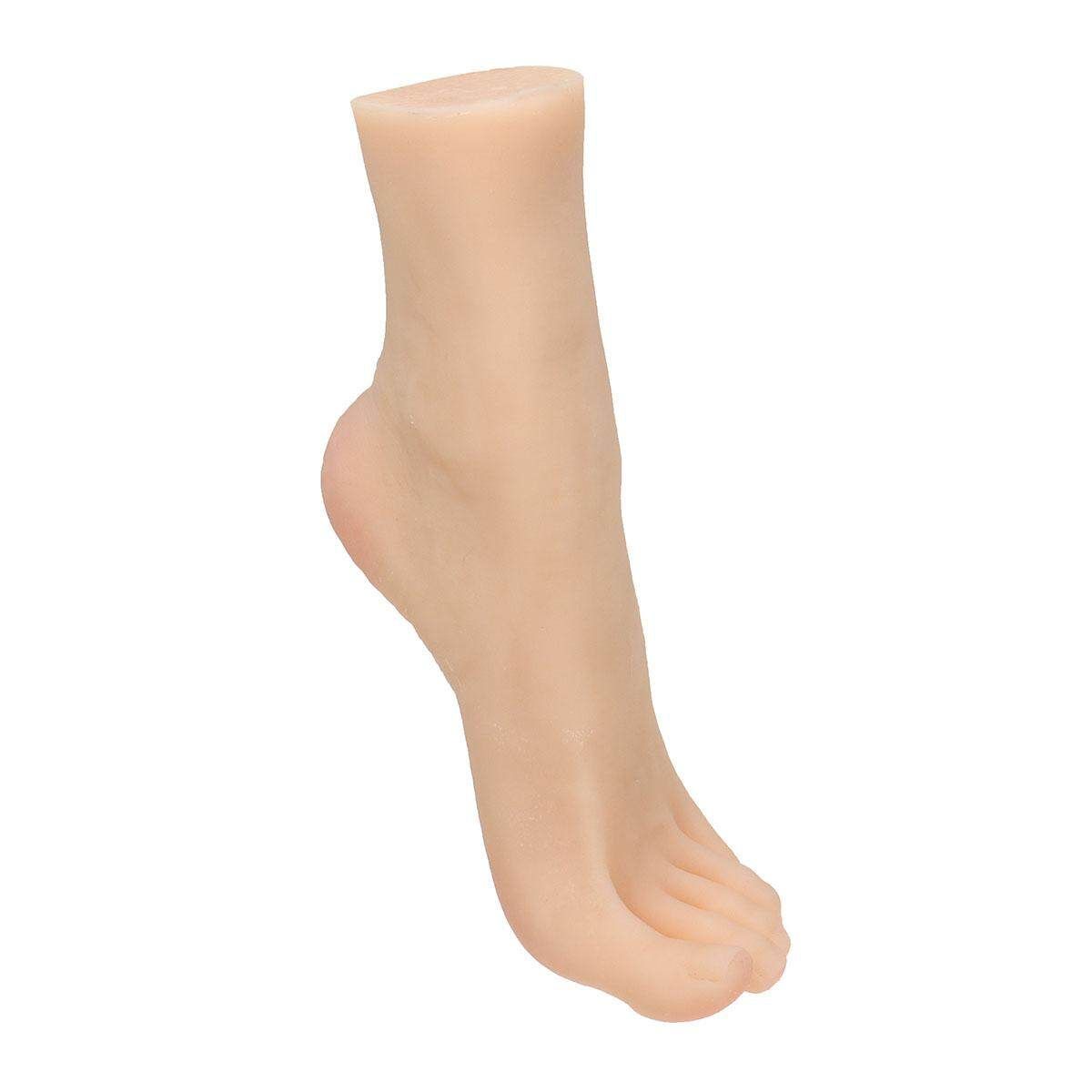 ?Lifelike Silicone Female Legs Feet Mannequin Shoes Socks Display Model Size 36 Left (left)