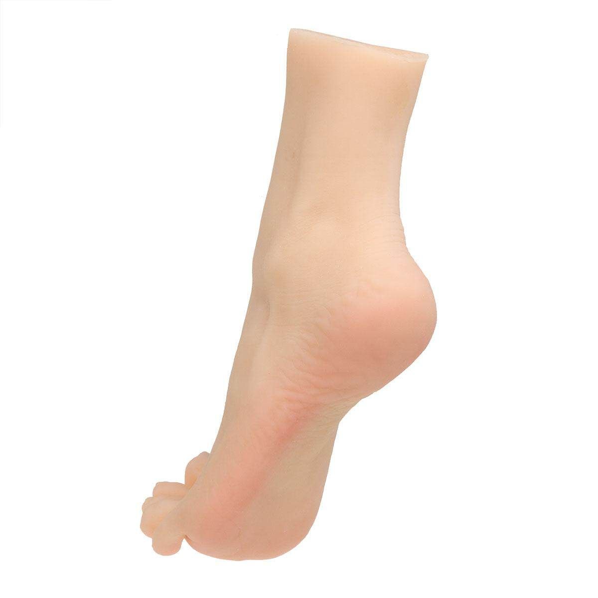?Lifelike Silicone Female Legs Feet Mannequin Shoes Socks Display Model Size 36 Left (left)
