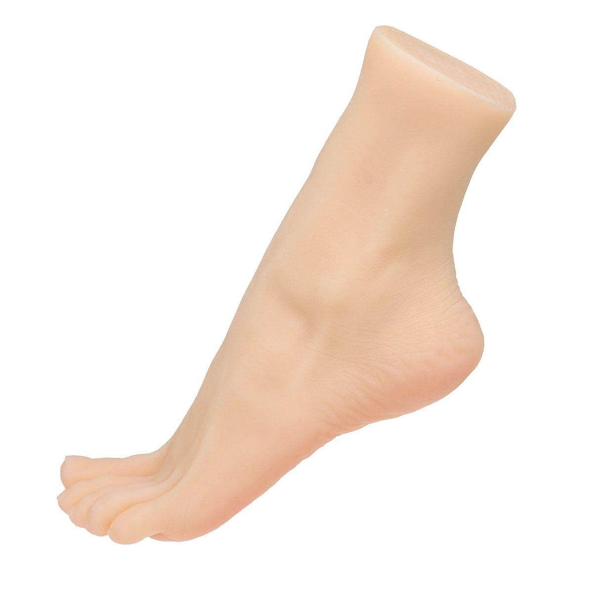 ?Lifelike Silicone Female Legs Feet Mannequin Shoes Socks Display Model Size 36 Left (left)