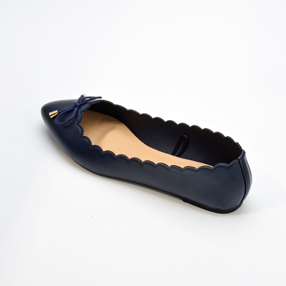 Women's Flat Shoes - Navy Blue