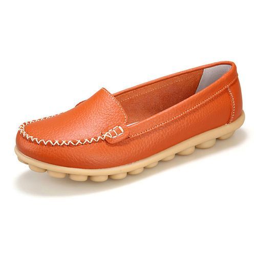 Ladies Fifth Casual Flat Shoes Office Shoes-Orange