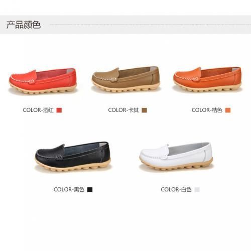 Ladies Fifth Casual Flat Shoes Office Shoes-Orange