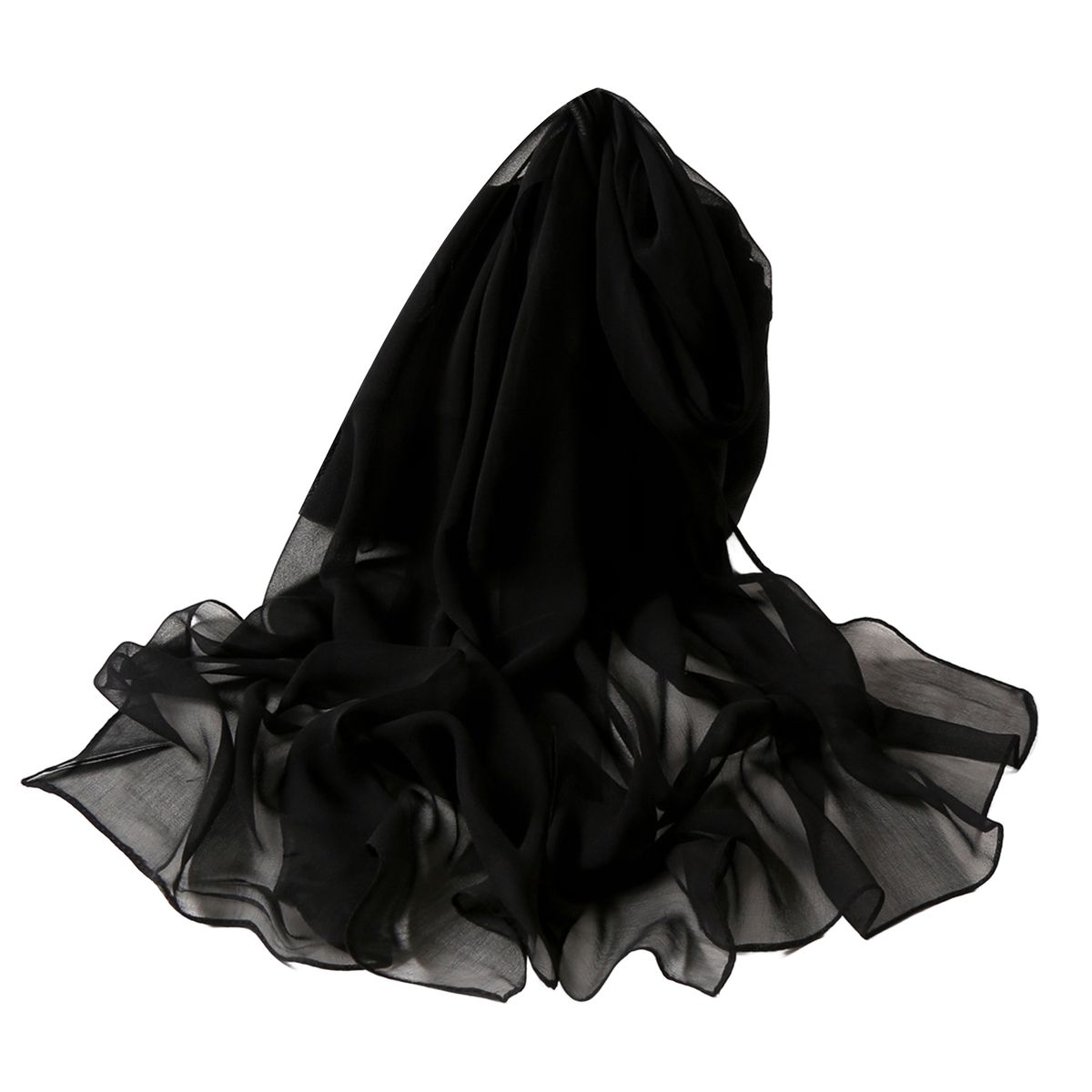 Women Shawls Sun Protection Women Scarf Black