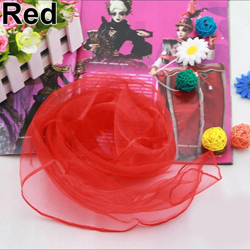 Women Girl Candy Color Soft Light Weight Chiffon Neck-Pink