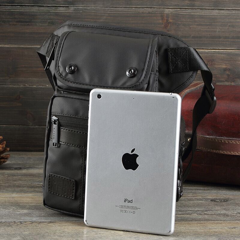 Men's Waterproof Oxford Cloth Leg Strong Waist Bag Military Black
