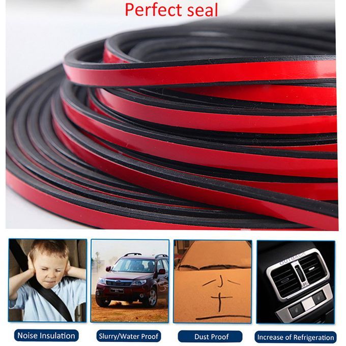 5M Car Door Seal Strips Auto Rubber Seals Sticker