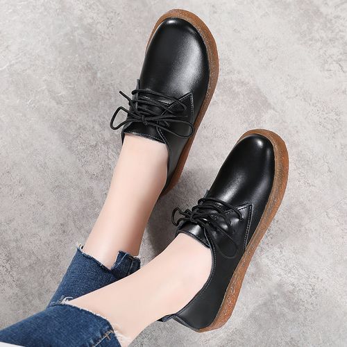 Leather Shoes Women Korean Fashion Loafers Flat Oxford Shoes Size 35-41 Moccasins