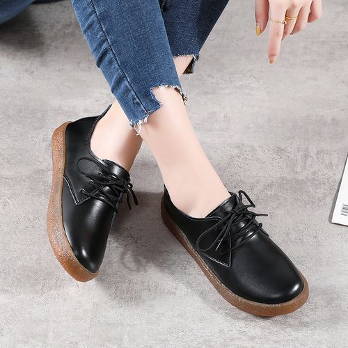 Leather Shoes Women Korean Fashion Loafers Flat Oxford Shoes Size 35-41 Moccasins