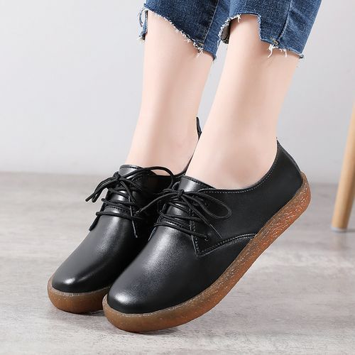 Leather Shoes Women Korean Fashion Loafers Flat Oxford Shoes Size 35-41 Moccasins