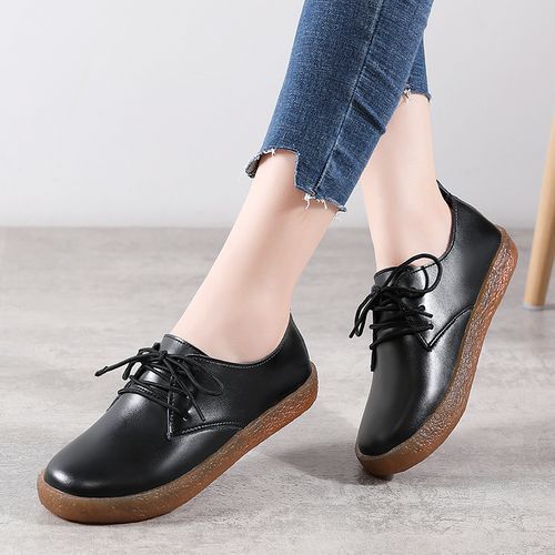 Leather Shoes Women Korean Fashion Loafers Flat Oxford Shoes Size 35-41 Moccasins