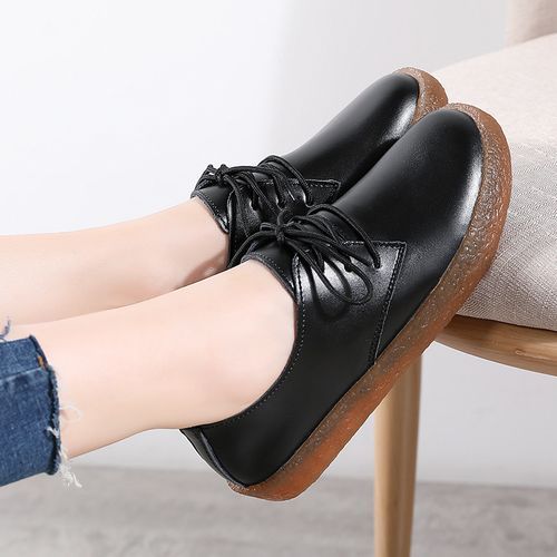 Leather Shoes Women Korean Fashion Loafers Flat Oxford Shoes Size 35-41 Moccasins