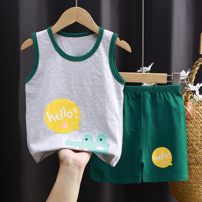 2-Piece Children'S Vest Set T-Shirt + Shorts P033