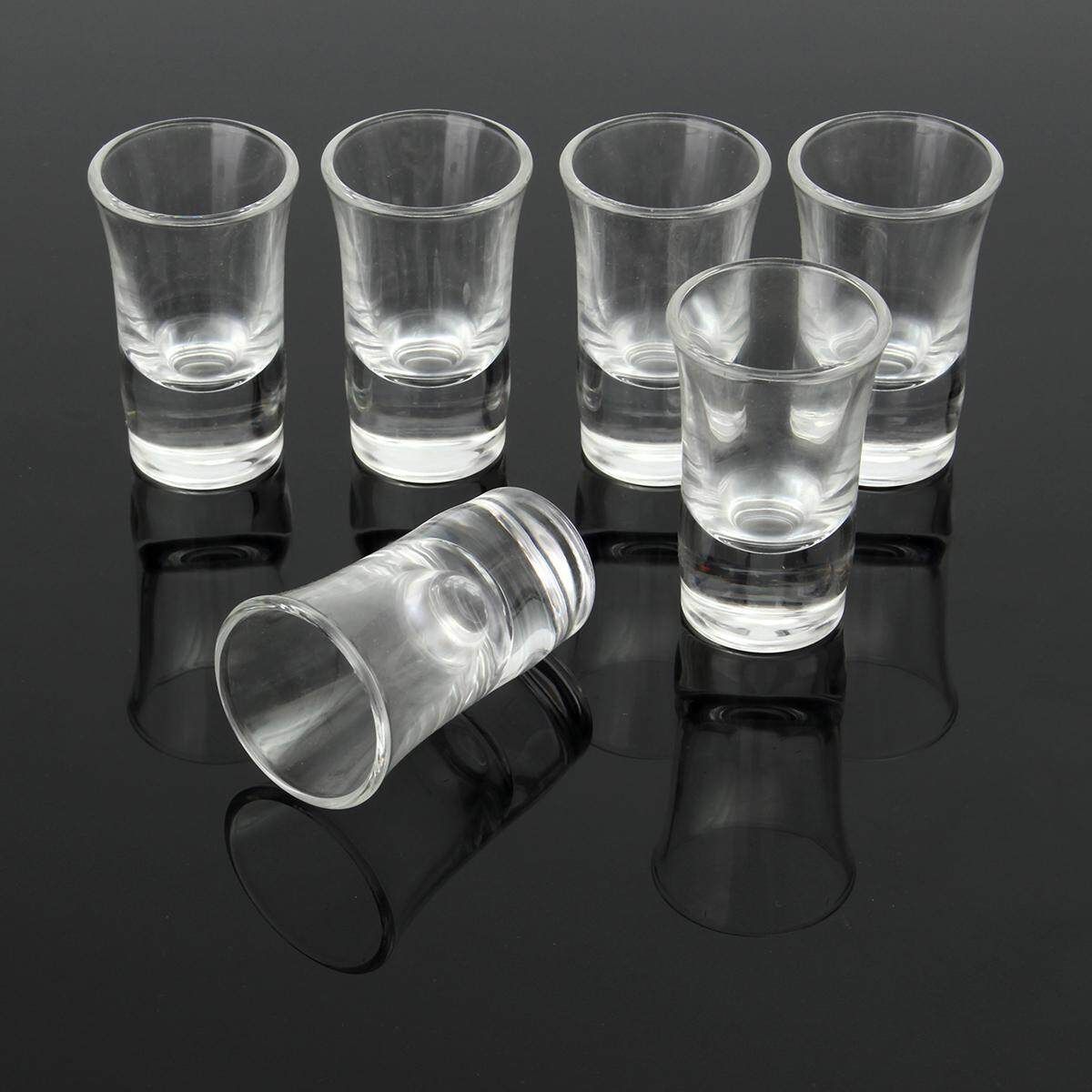 26ml Lead Free Glass 6 PCS Bullets Cup Shot Thick Bottom Swallow A Cup Suit Bar Drinking Utensils Suit With Glasses Frame