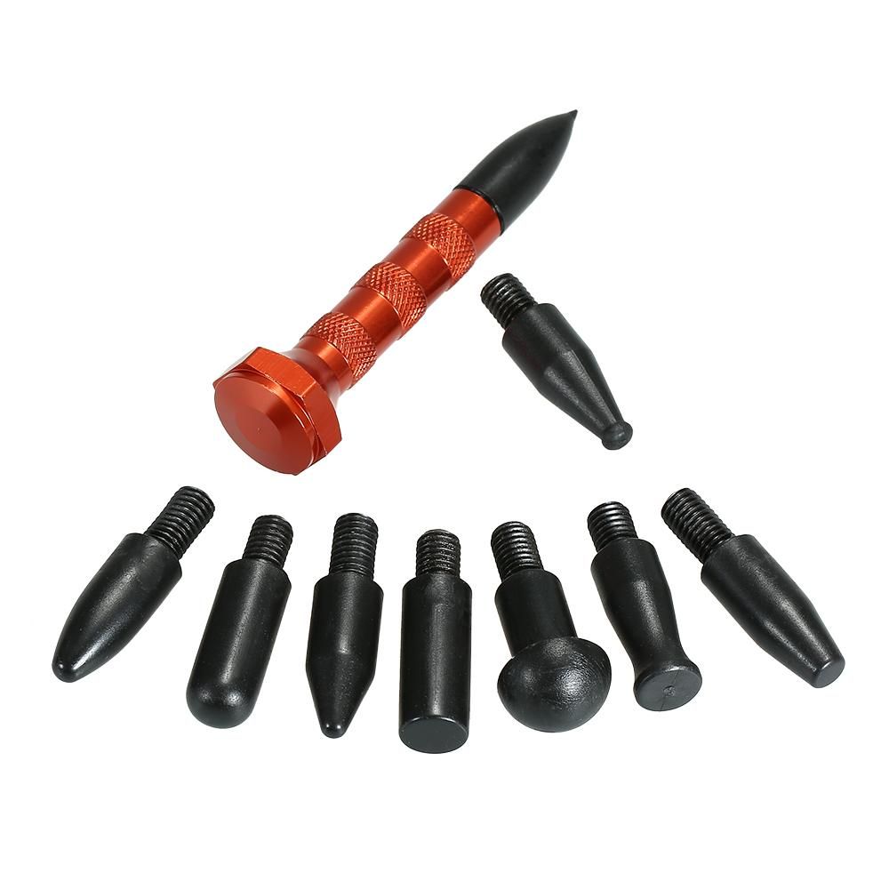 Paintless Dent Repair Tool Dent Removal Repair Hammer Tap Down Pen 9Pcs Head
