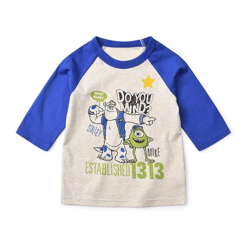 Spring And Summer Boys And Girls Three-Quarter-Length-Sleeved T-Shirt Summer Baby Cotton H