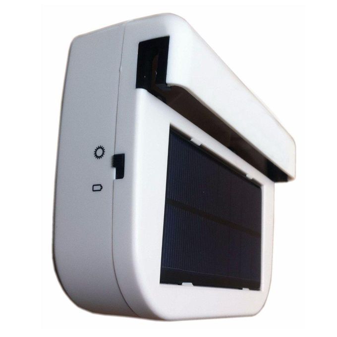 White Solar Sun Powered Car Van Truck Window Ventilator Cooler Air Vent Cool Fan
