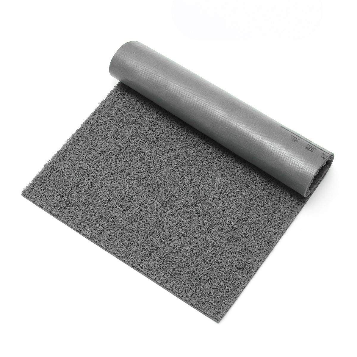 2 Pcs Set Heavy Duty Door Mats Non Slip Rubber Floor Rugs Kitchen Carpet 40x60cm Gray