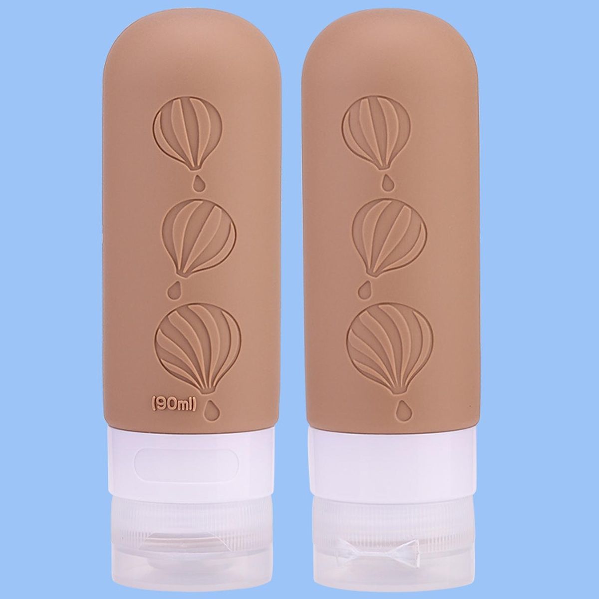 Travel Size Toiletry Containers Leak-proof 90ml Silicone for Travel Dark Khaki