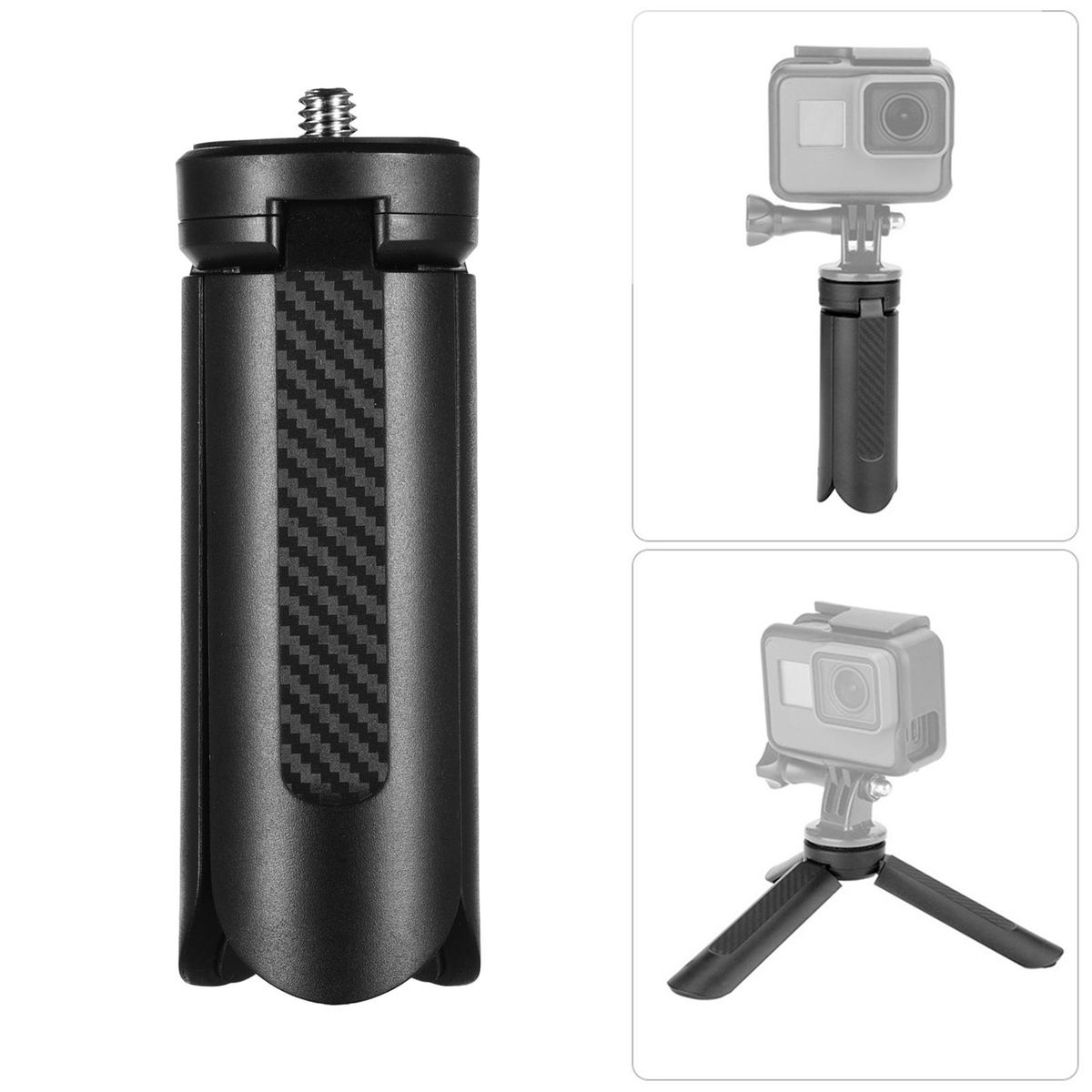 MT-05 Mini Desk Tripod Stand with 1/4 Inch Screw for Camera Smartphone Action Camera Stabilizer Selfie Video Recording Live Stream