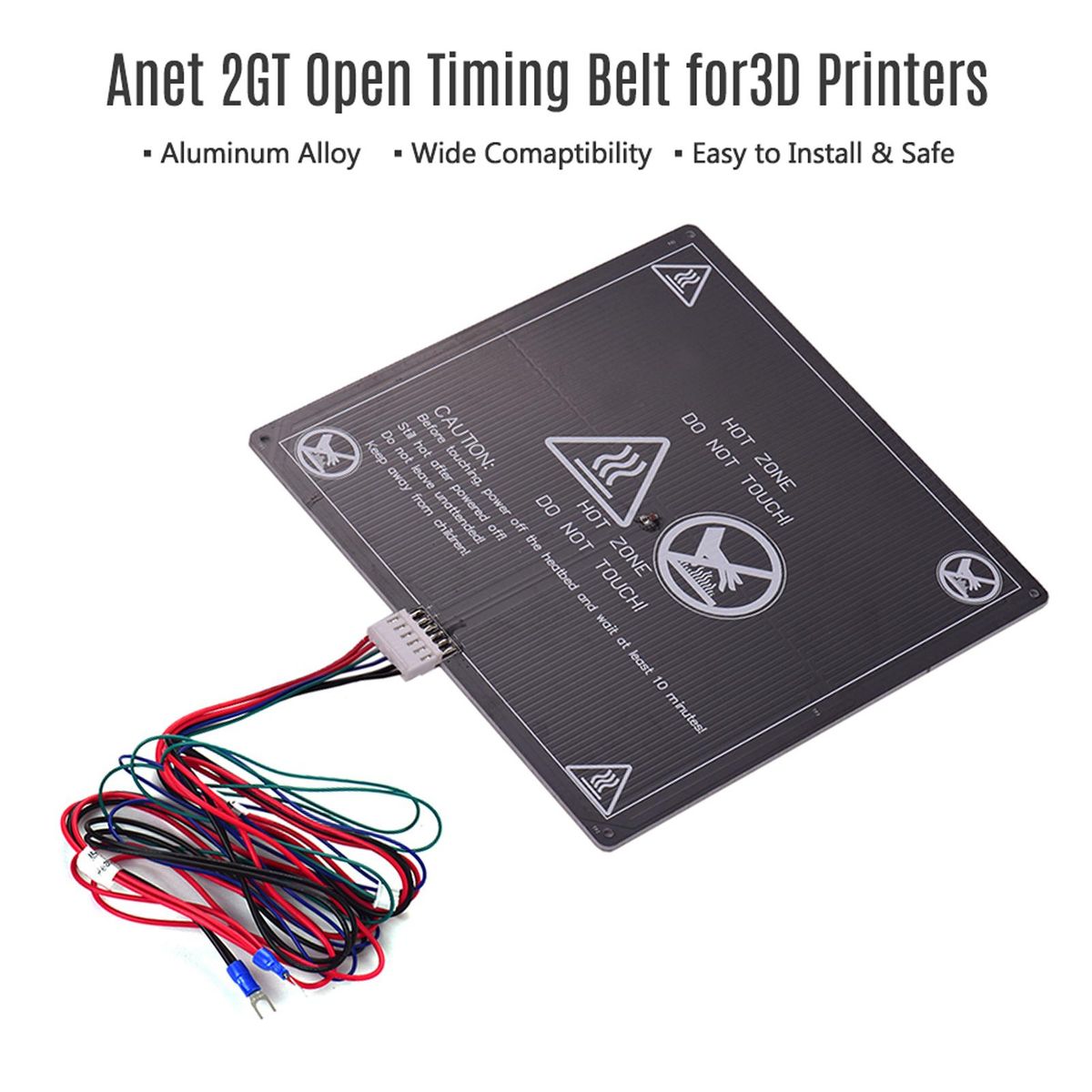 Anet 3D Printer Hot Bed Base Plate Heating Platform Heatbed Aluminum Plate Size 220 * 220 * 3mm with Cable Hot-bed Wire for Anet A8 A6 A2 TRONXY P802M 3D Printer Upgrade Suppliers 12V(1pcs)